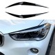 Φρυδάκια Μπροστινών Φαναριών Για Bmw X1 F48 2015-2019 Pre-LCI Βαμμένα Μάυρο Γυαλιστερό Χρώμα 2 Τεμάχια