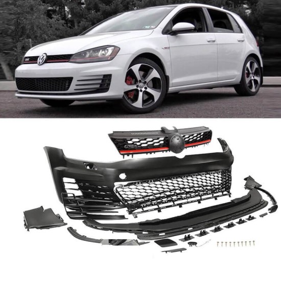 Μπροστινός Προφυλακτήρας Για VW Golf VII (7) 13-17 GTI Look Σετ Με Μάσκα Χωρίς Προβολείς