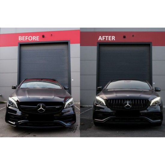 Μάσκα Για Mercedes-Benz CLA-Class C117 / W117 13-19 GT Amg Panamericana Look Μαύρη Γυαλιστερή 1 Τεμάχιο