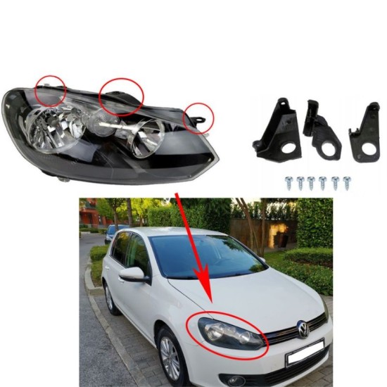 Βάσεις Επισκευής Δεξιού Φαναριού Για VW Golf VI (6) 08-13
