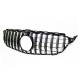 Μάσκα Για Mercedes-Benz C-Class W205 14-18 GT Amg Panamericana Look 360° Με 14 Γραμμές Μαύρο/Χρώμιο 1 Τεμάχιο