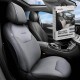 Ημικάλυμμα Αυτοκινήτου Otom "Exclusive" Από Λινό Ύφασμα Με Δερματίνη Σκούρο Γκρι EXLN-102 1 Τεμάχιο
