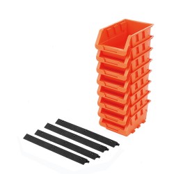 Plastic Tool Bin Organiser Set 8 Pcs 16.4 x 10.5 x 7.6cm Tactix 320604 Plastic Tool Bin Organiser Set 8 Pcs 16.4 x 10.5 x 7.6cm Tactix 320604