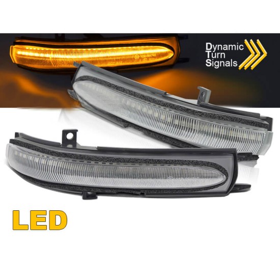 Φλας Καθρέπτη Για Honda Civic 04-06 3-5Doors / Accord 02-08 White Dynamic Led 2 Τεμάχια