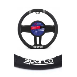Κάλυμμα Τιμονιού Αυτοκινήτου Δερματίνη D-Type Μαύρο Με Γκρι Sparco Medium 37cm Κάλυμμα Τιμονιού Αυτοκινήτου Δερματίνη D-Type Μαύρο Με Γκρι Sparco Medium 37cm