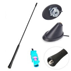 Κεραία Οροφής Αυτοκινήτου Με Βάση 41cm Μαύρη Για Skoda Roomster 06-15 / Fabia 06-14 / VW Passat B5 96-05 / Golf 4 97-05 / Golf 5 03-09 / Golf 6 08-13 / Golf Plus 05-13 / Lupo 98-05 / New Beetle 98-10 / Bora 98-05 / Polo IV 01-12 / Fox 03-15