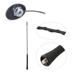 Κεραία Οροφής Αυτοκινήτου Με Βάση 41cm Μαύρη Για Skoda Roomster 06-15 / Fabia 06-14 / VW Passat B5 96-05 / Golf 4 97-05 / Golf 5 03-09 / Golf 6 08-13 / Golf Plus 05-13 / Lupo 98-05 / New Beetle 98-10 / Bora 98-05 / Polo IV 01-12 / Fox 03-15