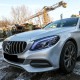 Μπροστινά Φανάρια Set Για Mercedes-Benz C-Class W205 14-18 DRL Full Led Multibeam Upgrade Από Αλογόνου Μαύρα Με Μοτέρ Carner