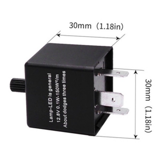 Ρελέ Αυτοκινήτου Flasher Για Led 12 Volt Ρυθμιζόμενο (Negative Connection) 0.02A-20A  CF14KT 1 Τεμάχιο