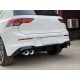 Diffuser Πίσω Προφυλακτήρα Για VW Golf VIII (8) 2019+ R-Look Με Διακοσμητικές Απολήξεις Για Life Style & Impression Έκδοση Προφυλακτήρα Γυαλιστερό Μαύρο Από Abs Πλαστικό