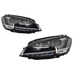 Μπροστινά Φανάρια Set Για Vw Golf VII (7) 12-17 U-Type DRL & Led Φλας Dynamic R-Line Look Μαύρα Bi-Led Projector Με Μοτέρ Carner Μπροστινά Φανάρια Set Για Vw Golf VII (7) 12-17 U-Type DRL & Led Φλας Dynamic R-Line Look Μαύρα Bi-Led Projector Με Μοτέρ Carner