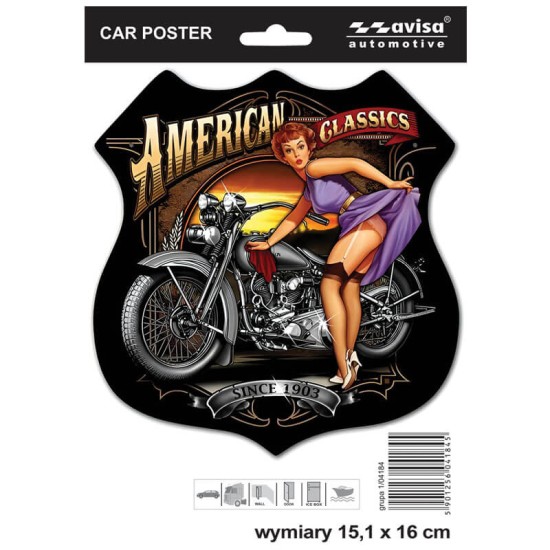 Αυτοκόλλητο Σήμα Αυτοκινήτου ''American Classics'' 16cm x 15cm 1 Τεμάχιο