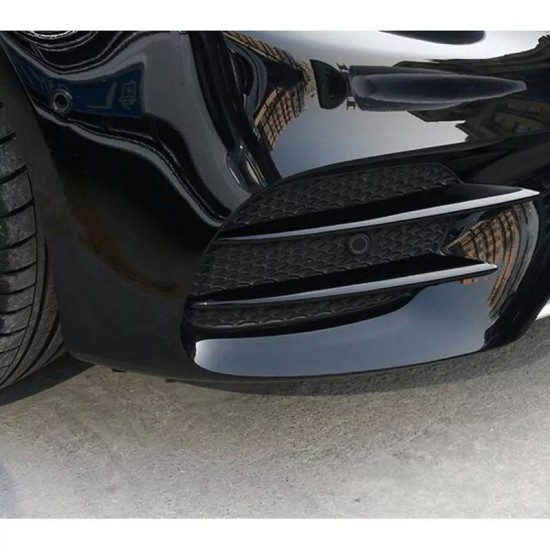 Τριμ Προφυλακτήρα Εμπρός Για Mercedes-Benz A-Class W177 19+ Μαύρο Γυαλιστερό Σετ 4 Τεμαχίων