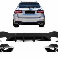 Diffuser Πίσω Προφυλακτήρα Για Mercedes-Benz GLC SUV X253 2015-2019 GLC63 Amg Look Για Amg Sport Line Προφυλακτήρες Σετ Με Μπούκες Χρωμίου Diffuser Πίσω Προφυλακτήρα Για Mercedes-Benz GLC SUV X253 2015-2019 GLC63 Amg Look Για Amg Sport Line Προφυλακτήρες Σετ Με Μπούκες Χρωμίου