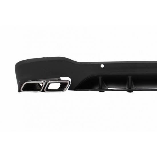 Diffuser Πίσω Προφυλακτήρα Για Mercedes-Benz GLC SUV X253 2015-2019 GLC63 Amg Look Για Amg Sport Line Προφυλακτήρες Σετ Με Μπούκες Χρωμίου