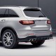Diffuser Πίσω Προφυλακτήρα Για Mercedes-Benz GLC SUV X253 2015-2019 GLC63 Amg Look Για Amg Sport Line Προφυλακτήρες Σετ Με Μπούκες Χρωμίου