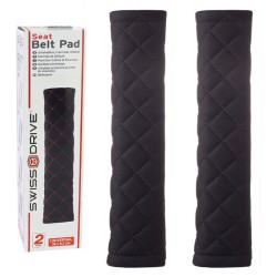 Μαξιλαράκια Ζώνης Ασφαλείας Swiss  26x6.3cm Μαύρα Με Μαύρη Ραφή Ζευγάρι 2 Τεμάχια Μαξιλαράκια Ζώνης Ασφαλείας Swiss  26x6.3cm Μαύρα Με Μαύρη Ραφή Ζευγάρι 2 Τεμάχια