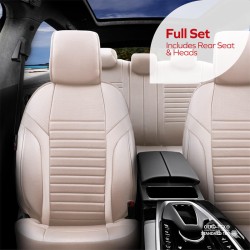 Καλύμματα Αυτοκινήτου Otom Coral Design Universal Full Δερματίνη Σετ Εμπρός / Πίσω 11 Τεμαχίων Μπεζ CRΑL-102
