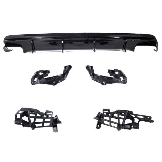 Diffuser Πίσω Προφυλακτήρα Για Mercedes-Benz CLA C117 13-16 Amg 45 Look For Amg Sport Line Version Bumpers Piano Black