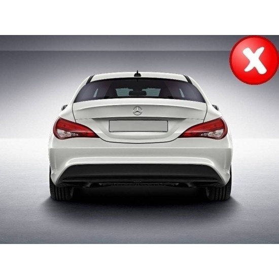Diffuser Πίσω Προφυλακτήρα Για Mercedes-Benz CLA C117 13-16 Amg 45 Look For Amg Sport Line Version Bumpers Piano Black