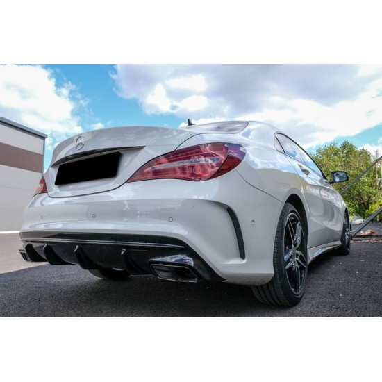 Diffuser Πίσω Προφυλακτήρα Για Mercedes-Benz CLA C117 13-16 Amg 45 Look For Amg Sport Line Version Bumpers Piano Black
