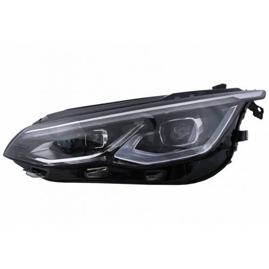 Μπροστινά Φανάρια Set Για Vw Golf VIII (8) 19-24 R Look DRL & Dynamic Φλας Μαύρα Με Χρώμιο Με Μοτέρ Carner