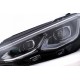 Μπροστινά Φανάρια Set Για Vw Golf VIII (8) 19-24 R Look DRL & Dynamic Φλας Μαύρα Με Χρώμιο Με Μοτέρ Carner