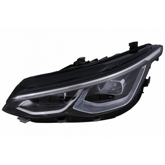 Μπροστινά Φανάρια Set Για Vw Golf VIII (8) 19-24 R Look DRL & Dynamic Φλας Μαύρα Με Χρώμιο Με Μοτέρ Carner