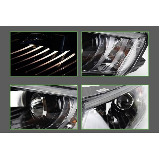Μπροστινά Φανάρια Set Για Skoda Octavia mk3 2014-2017 DRL Μαύρα Carner