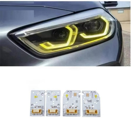 Αναλλακτικά Module Led DRL Φλας Για Bmw 1 F40 / 2 F44 LED Headllight DRL Module 63119448115 9448115 Turn Signal LED Board 9448116 Κίτρινο Χρώμα 4 Τεμάχια Για 2 Φανάρια