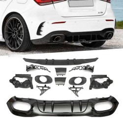 Diffuser Πίσω Προφυλακτήρα Για Mercedes-Benz A-Class W177 18-23 Hatchback Amg 35 Look Diffuser Πίσω Προφυλακτήρα Για Mercedes-Benz A-Class W177 18-23 Hatchback Amg 35 Look