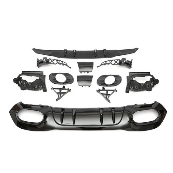 Diffuser Πίσω Προφυλακτήρα Για Mercedes-Benz A-Class W177 18-23 Hatchback Amg 35 Look