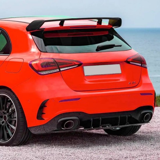 Diffuser Πίσω Προφυλακτήρα Για Mercedes-Benz A-Class W177 18-23 Hatchback Amg 35 Look