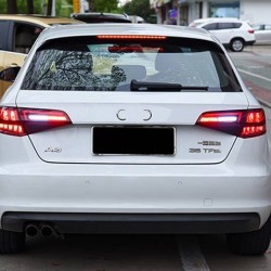 Πισινά Φανάρια Set Για Audi A3 8V 2013-2019 Sportback Led Bar Κόκκινο/Φιμέ