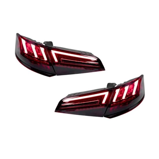 Πισινά Φανάρια Set Για Audi A3 8V 2013-2019 Sportback Led Bar Κόκκινο/Φιμέ