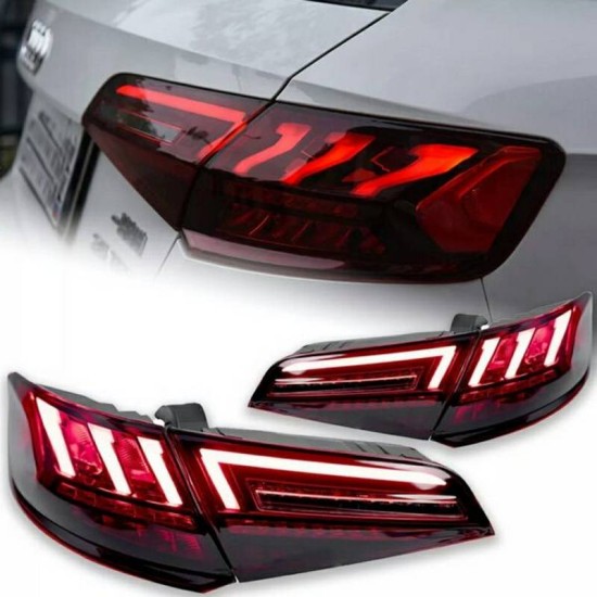 Πισινά Φανάρια Set Για Audi A3 8V 2013-2019 Sportback Led Bar Κόκκινο/Φιμέ