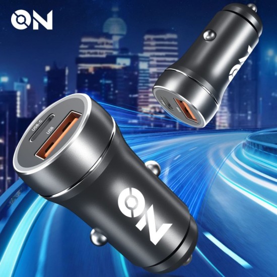 Φορτιστής Αναπτήρα Αυτοκινήτου Με 2 Θύρες Usb & USB-c 12-24V Μαύρος