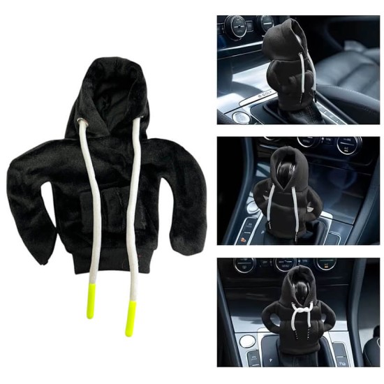 Διακοσμήτικο Κάλυμμα Universal "Φούτερ Με Κουκούλα" Μαύρο Για Πόμολο Ταχυτήτων