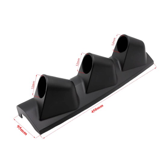 Βάση Για Όργανα Κολώνας Τριπλή (3 x 52mm) Μαύρη Prosport
