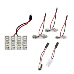 Led Πλαφονιέρας 12 Led 12volt Με 5 Αντάπτορες Λευκό 1 Τεμάχιο Led Πλαφονιέρας 12 Led 12volt Με 5 Αντάπτορες Λευκό 1 Τεμάχιο