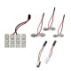 Led Πλαφονιέρας 12 Led 12volt Με 5 Αντάπτορες Λευκό 1 Τεμάχιο