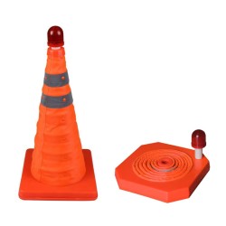 Κώνος Κυκλοφορίας Πτυσσόμενος Με Φως 62cm 20654