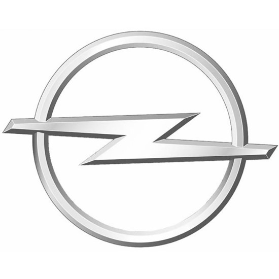 Αυτοκόλλητο Σήμα Opel Καπό / Πορτ - Παγκάζ Ασημί 9cm 1 Τεμάχιο