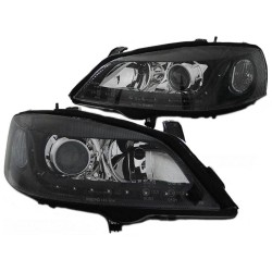 Μπροστινά Φανάρια Set Για Opel Astra G 97-04 DRL Μαύρα H7/H7 Depo Μπροστινά Φανάρια Set Για Opel Astra G 97-04 DRL Μαύρα H7/H7 Depo