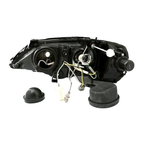 Μπροστινά Φανάρια Set Για Opel Astra G 97-04 DRL Μαύρα H7/H7 Depo