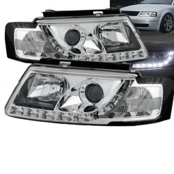 Μπροστινά Φανάρια Set Για Vw Passat 3B 96-00 DRL Χρωμίου H1/H1 Sonar