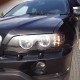 Μπροστινά Φανάρια Set Για Bmw X5 E53 99-03 Angel Eyes & Led Φλας Μαύρα H7/H7 Depo