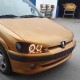 Μπροστινά Φανάρια Set Για Peugeot 106 96-99 Angel Eyes Μαύρα H7/H7 Depo