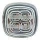 Πλαϊνά Φλας Φτερού Για Audi A3 8L 96-00 / A4 B5 94-98 / Skoda Octavia 97-04 / Fabia 00-04 Τετράγωνα Led Chrome 2 Τεμάχια