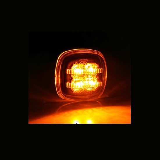 Πλαϊνά Φλας Φτερού Για Audi A3 8L 96-00 / A4 B5 94-98 / Skoda Octavia 97-04 / Fabia 00-04 Τετράγωνα Led Chrome 2 Τεμάχια